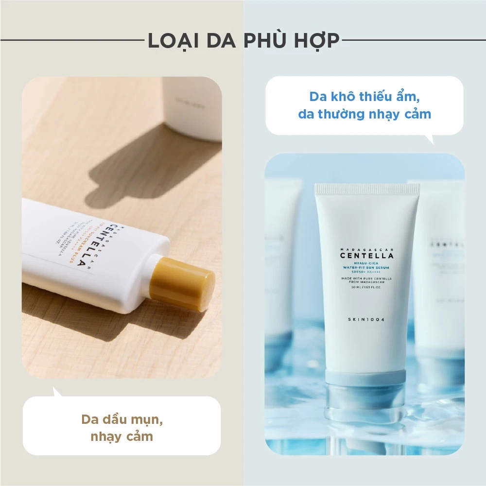 Kem Chống Nắng Madagasca Centella Hyalu-Cica Water-Fit Spf50+ 50ml