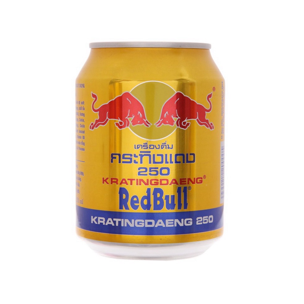 Nước Tăng Lực/ Bò Húc Thái Redbull Lon 250Ml