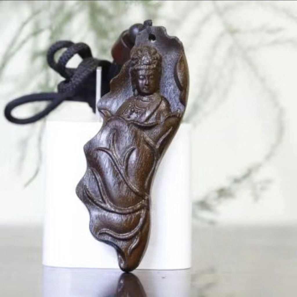 Dây Chuyền Mặt Khắc Hoa Sen 9.19 Chính Hãng Dalah dry agarwood Khắc Chữ guanyin