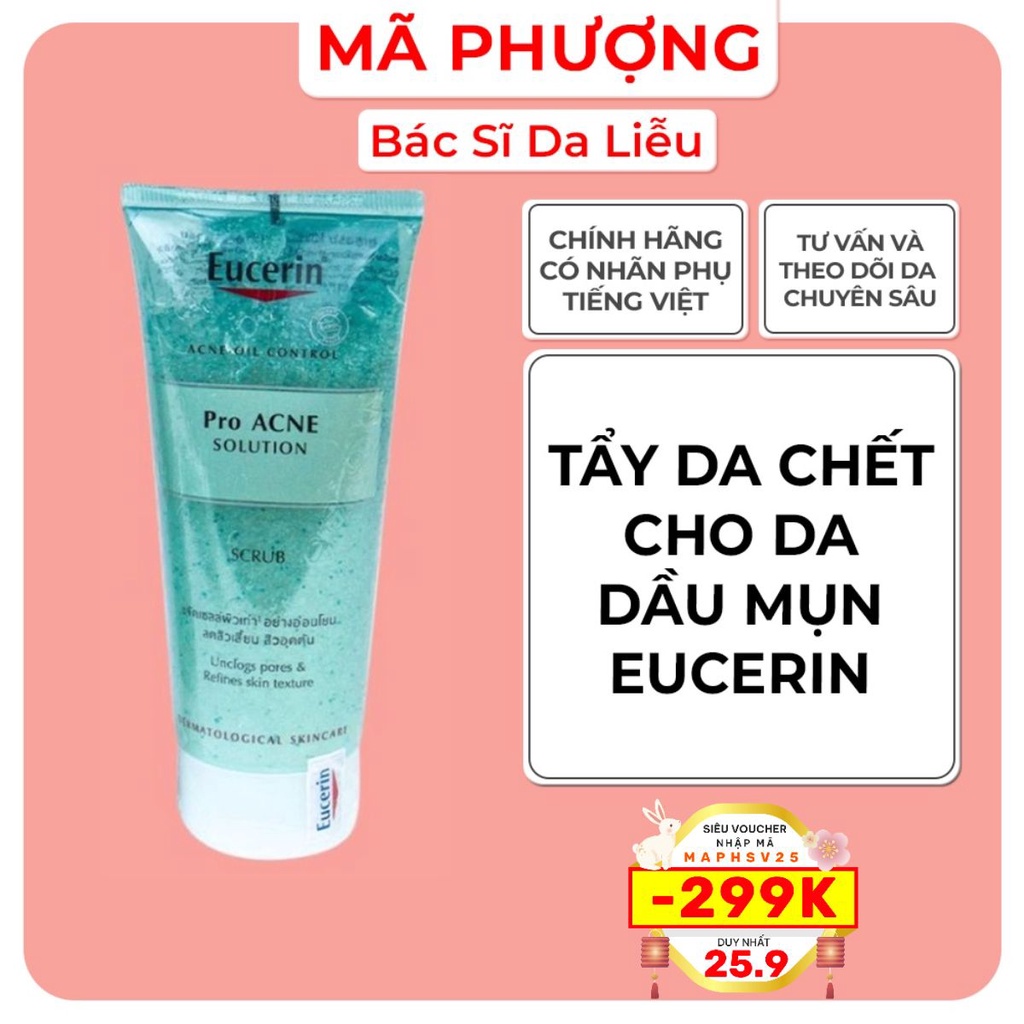 Tẩy Da Chết Da Mụn Eucerin Pro ACNE Solution Scrub 100ml
