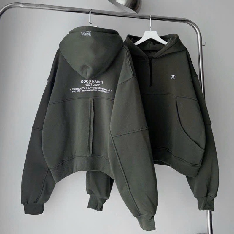 Áo Hoodie Nữ Mũ Rộng GOOD HABIT TP6978MF