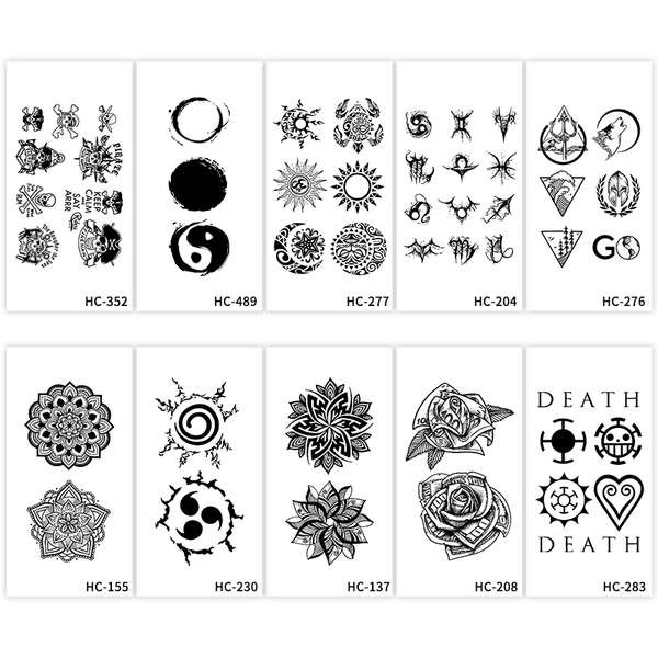 Xăm hình 15 ngày xăm 15 ngày Miếng dán hình xăm mu bàn tay không thấm nước cho nam lâu dài thảo dược bán vĩnh viễn hình xăm mô phỏng nước trái cây ngón tay One Piece Luo Arms Constellation