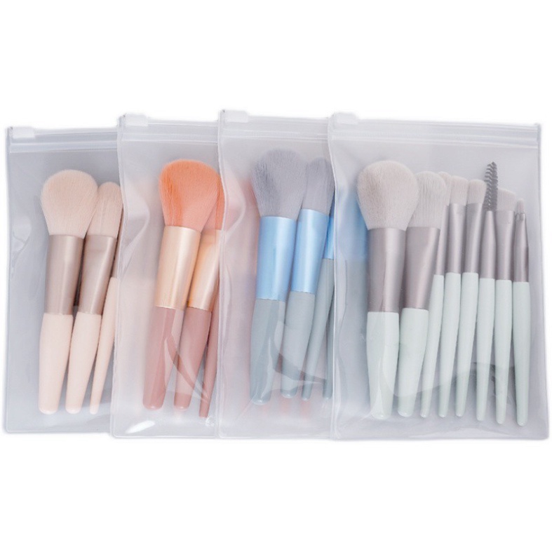 Bộ Cọ Trang Điểm 8 Cây Vintage Siêu Cute Trong Túi Zip nhiều màu