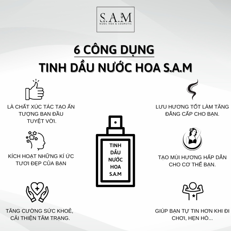 Nước Hoa Nam Nữ Unisex Rose 31 Chính Hãng S.A.M Perfume  EDP Hương Thơm Cuốn hút, Tinh tế Và Sang trọng- Chai Xịt 10ml -