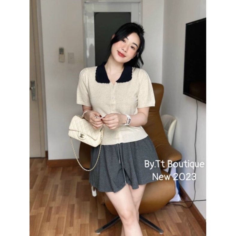 Áo len cổ pha tag chữ D hàng QCL1 17/9