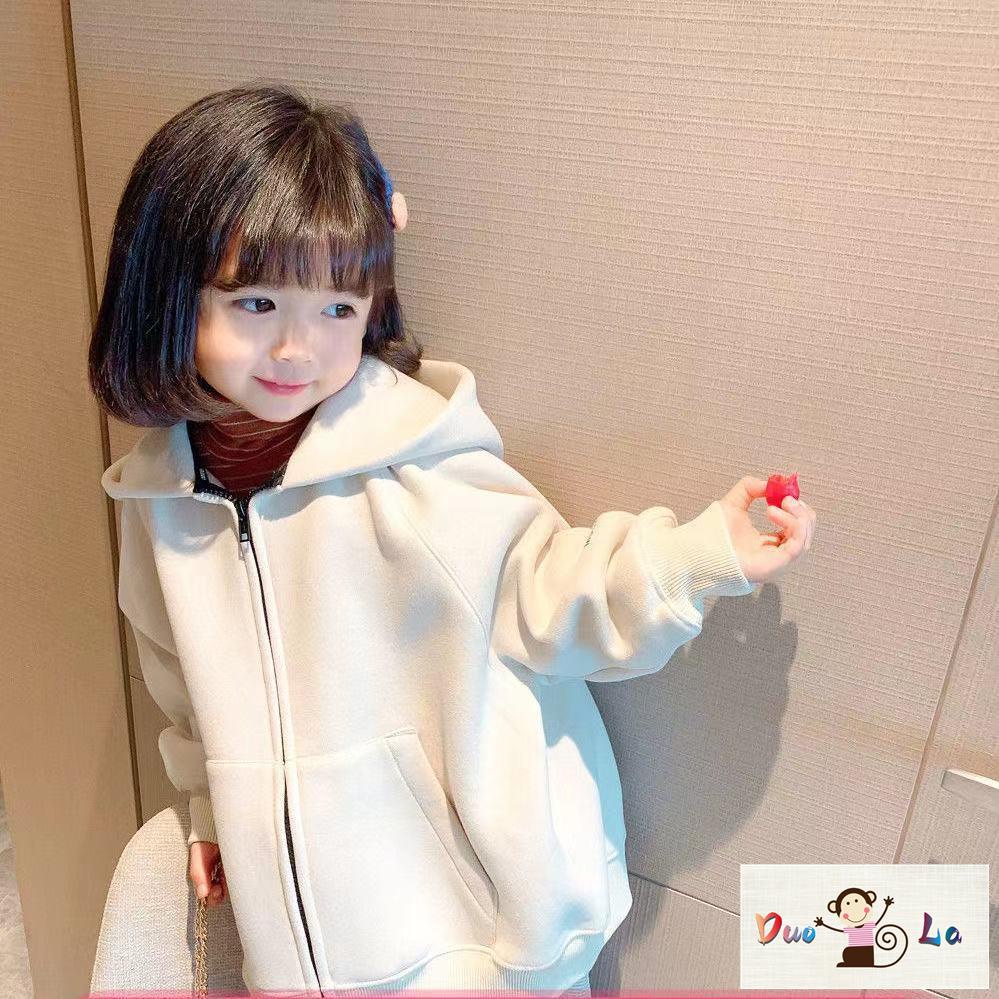 Doula Áo Hoodie Tay Dài In Chữ Thời Trang Thu Đông Cho Bé Gái