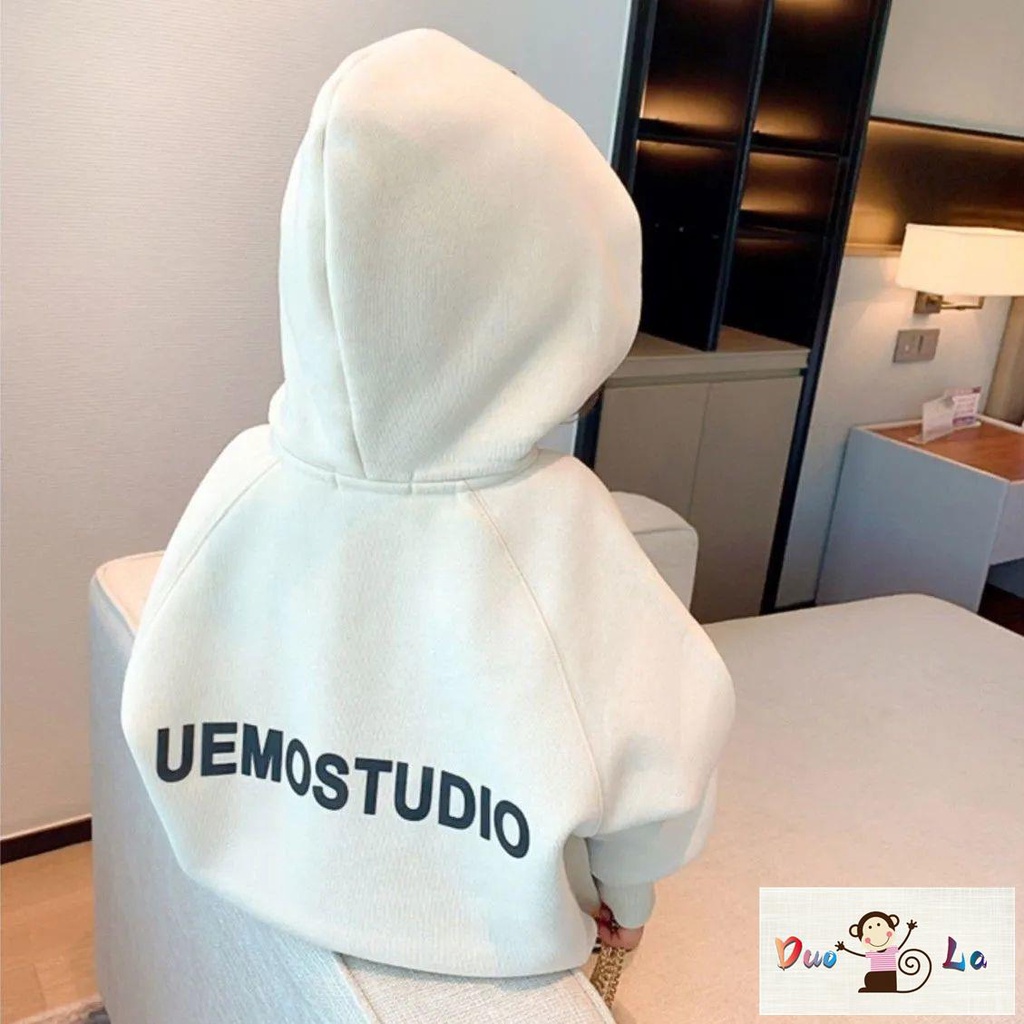 Doula Áo Hoodie Tay Dài In Chữ Thời Trang Thu Đông Cho Bé Gái
