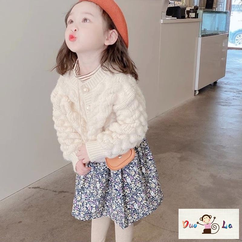 Doula ~ Áo Khoác cardigan Dệt Kim Dày Phong Cách Hàn Quốc Thời Trang Cho Bé Gái