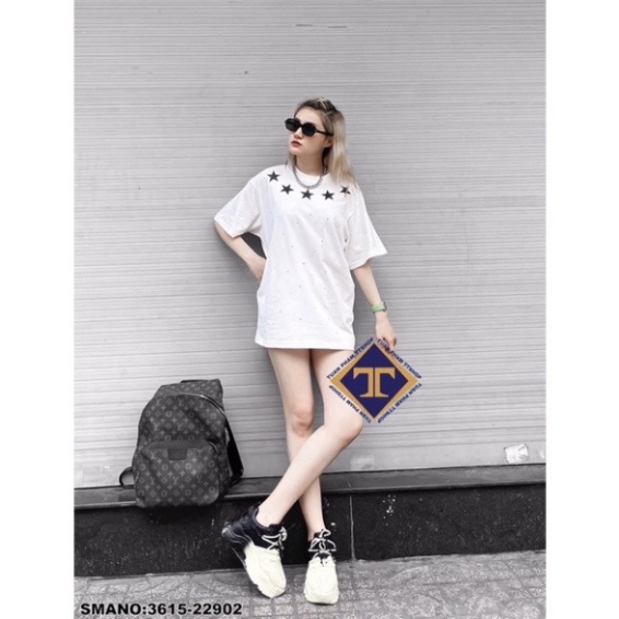 Áo Phông Nam Nữ In Hình Ngôi Sao Bo Cổ Siêu Cấp. Áo Thun Nam Nữ Unisex Form Rộng Dành Cho Các Boy Phố 2023