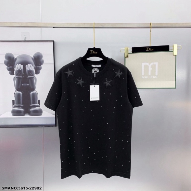 Áo Phông Nam Nữ In Hình Ngôi Sao Bo Cổ Siêu Cấp. Áo Thun Nam Nữ Unisex Form Rộng Dành Cho Các Boy Phố 2023