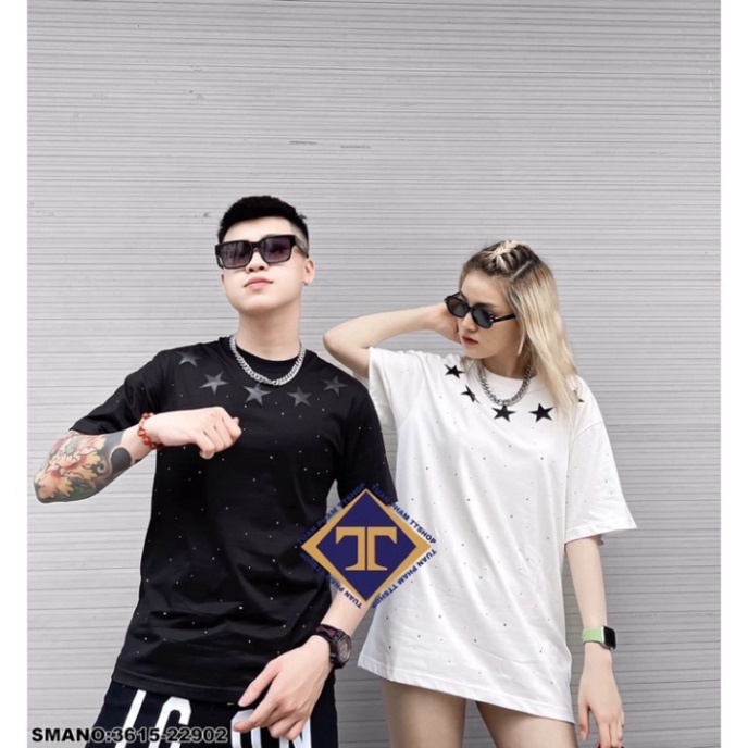 Áo Phông Nam Nữ In Hình Ngôi Sao Bo Cổ Siêu Cấp. Áo Thun Nam Nữ Unisex Form Rộng Dành Cho Các Boy Phố 2023