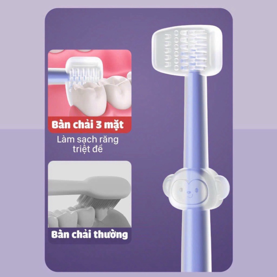 Set rơ lưỡi và bàn chải đánh răng silicon cho bé từ 0 - 18 tháng, bàn chải rơ lưỡi Silicone 3 giai đoạn cho bé sơ sinh