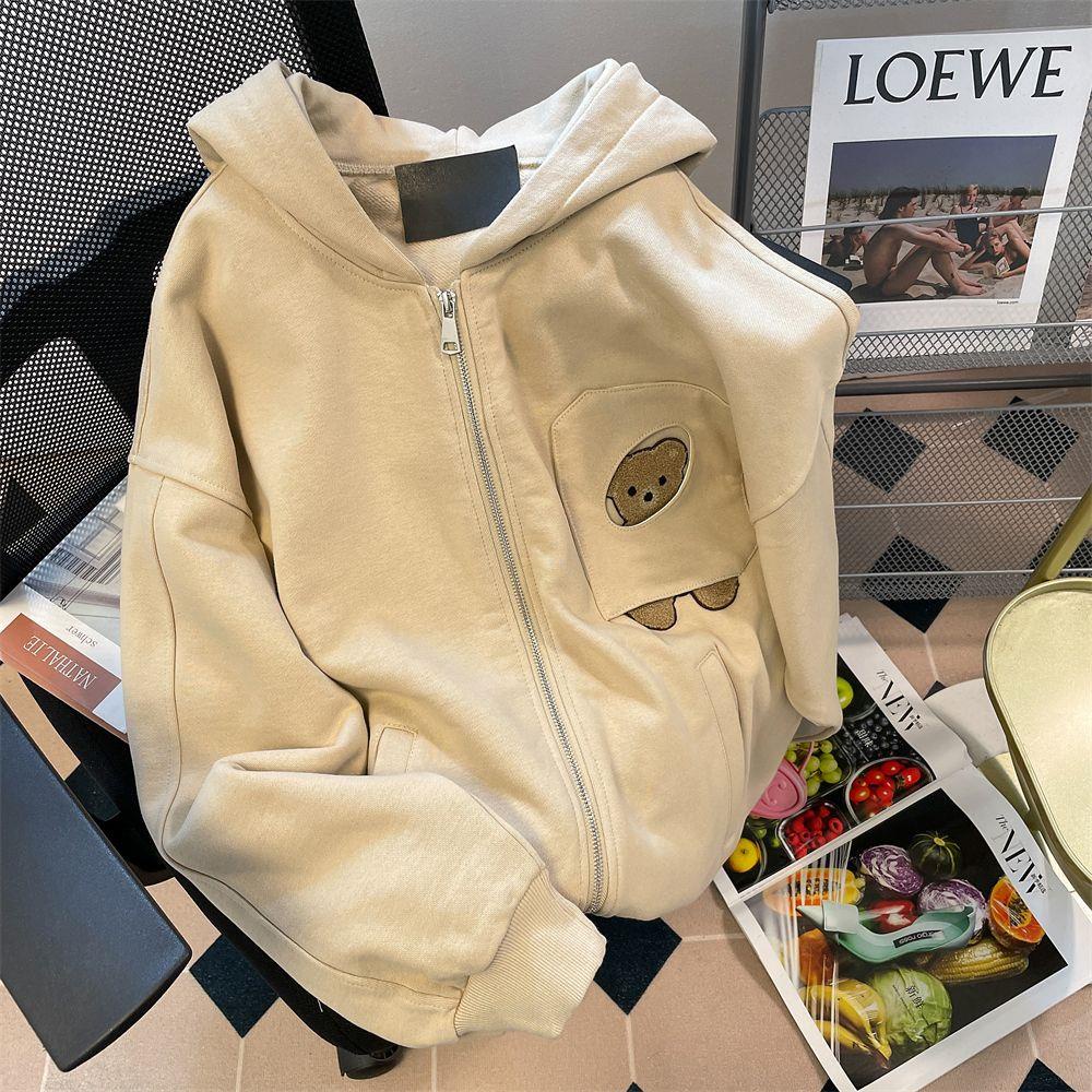 Áo Khoác Hoodie Phong Cách Hàn Quốc Thời Trang Thu Đông Cho Nữ