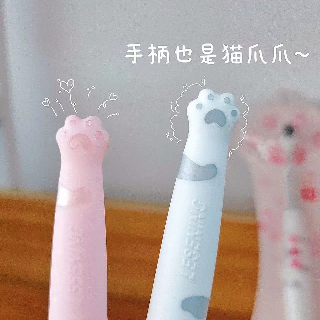 Bàn Chải Đánh Răng Lông Mềm Hình Dấu Chân Mèo ins Dễ Thương Cho Nam Và Nữ Sinh Ký Túc Xá