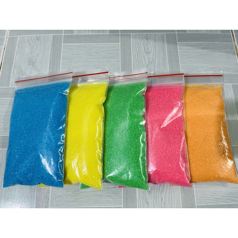 Đường màu làm kẹo bông gòn tuỳ chọn 5 màu 0.5kg