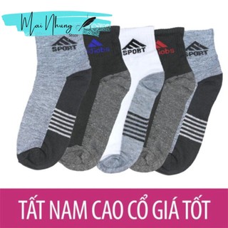 Tất Vớ Nam Cổ Trung, Tất Nam,Vớ Nam, Thun Cotton mềm mại, co giãn tốt, thấm hút mồ hôi tốt, thoải mái khi mang 