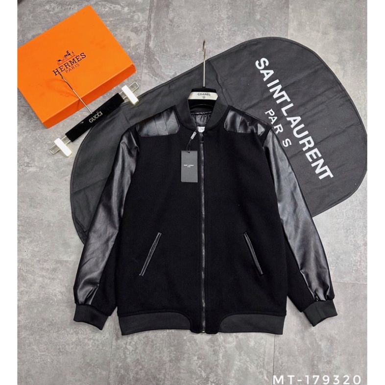 Áo khoác teddy đỏ phối tay vai da màu đen,áo khoác bomber teddy đỏ phối vai viền đen bản vải dạ thời thượng MẪU HOT 2023