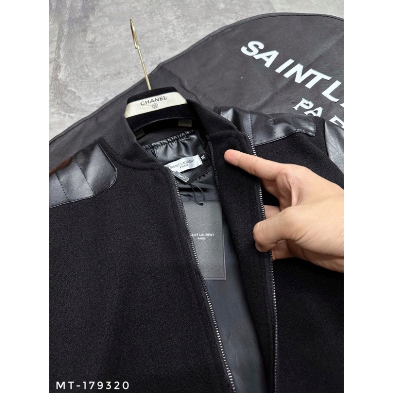 Áo khoác teddy đỏ phối tay vai da màu đen,áo khoác bomber teddy đỏ phối vai viền đen bản vải dạ thời thượng MẪU HOT 2023