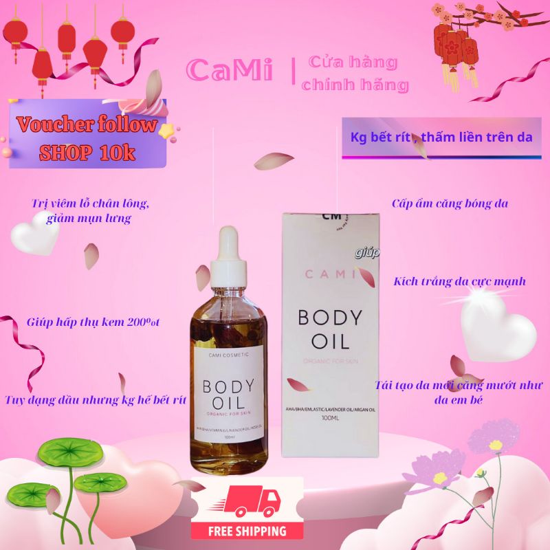 Dầu dưỡng body OIL BHA 4%