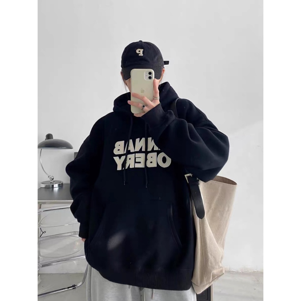 Áo hoodie cặp đôi nam nữ unisex có mũ form rộng oversize 2 màu trắng nâu cute deliz phong cách ulzzang hàn quốc Bunny -