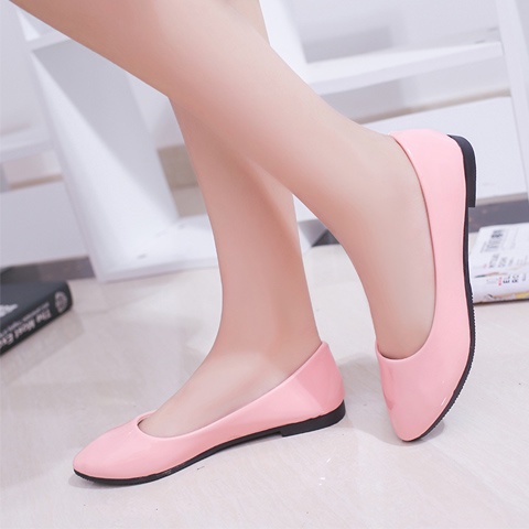 Giày Lười Da Bóng Đế Bằng Màu Kẹo Ngọt Có size 33-42 Đơn Giản Trẻ Trung Dành Cho Nữ