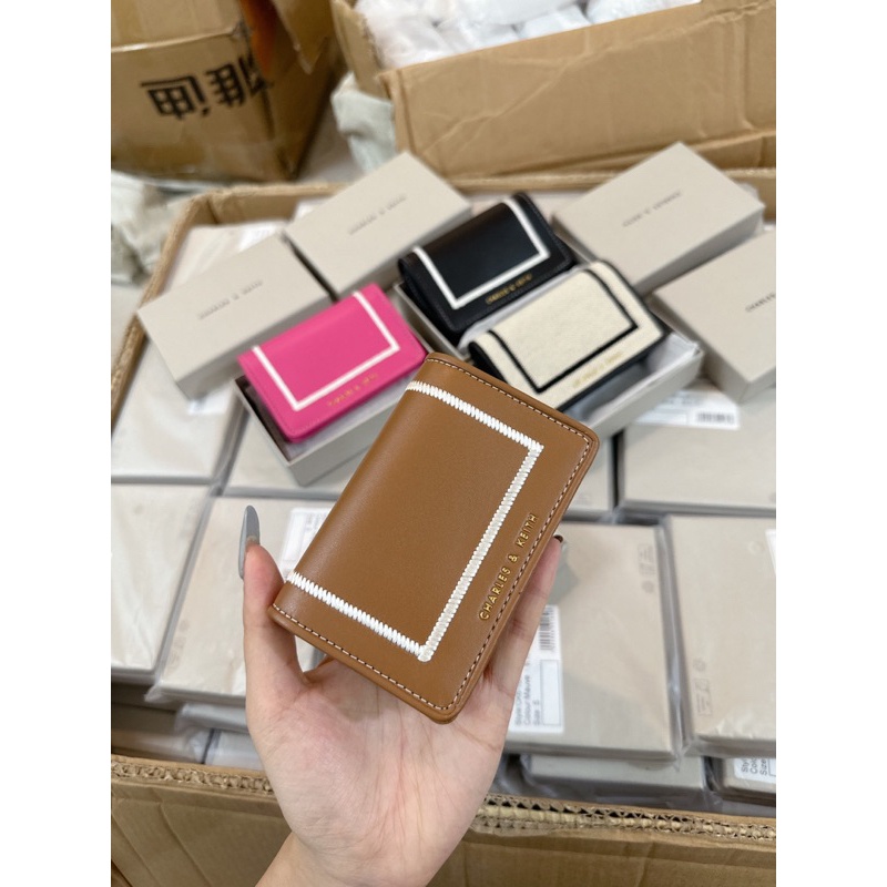 1095# Ví Da Nữ Viền Chỉ Mini fullbox