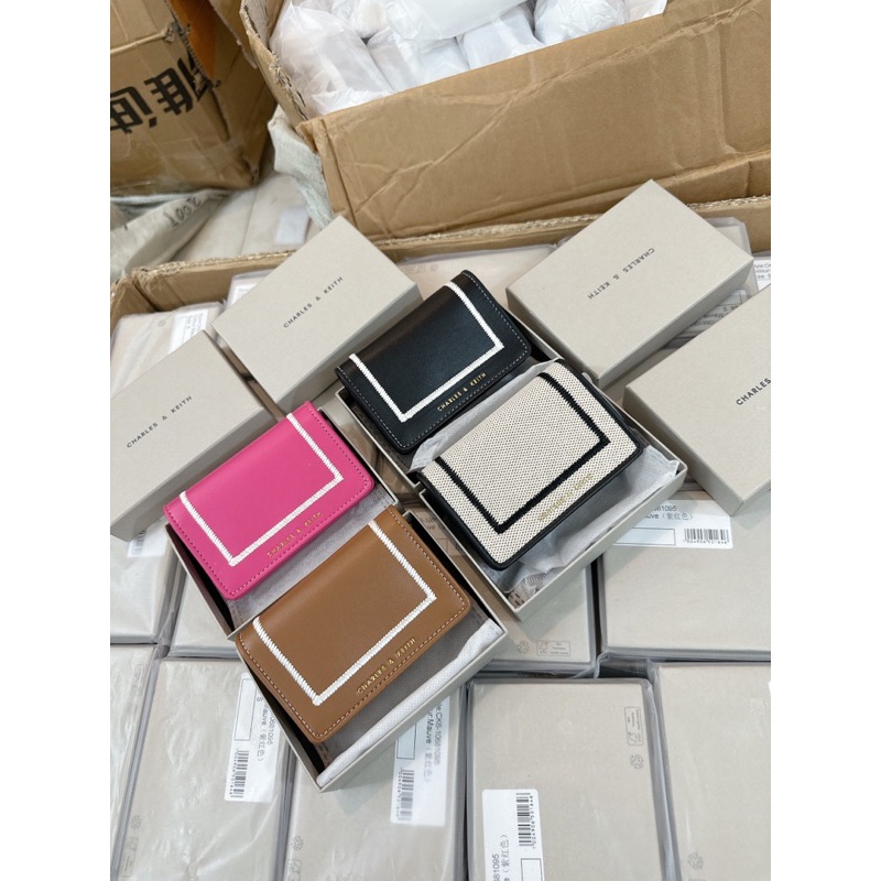 1095# Ví Da Nữ Viền Chỉ Mini fullbox