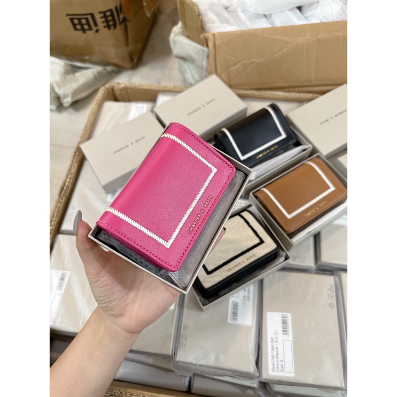 1095# Ví Da Nữ Viền Chỉ Mini fullbox