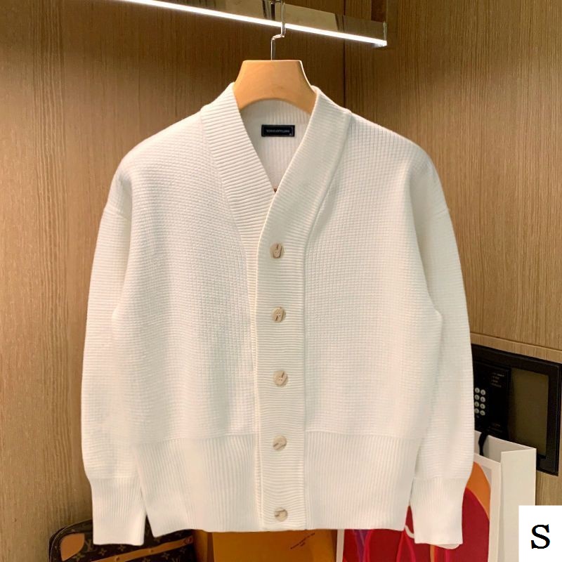 Áo Khoác cardigan Dệt Kim Phong Cách retro Anh Quốc Đơn Giản Trẻ Trung Cho Nam 2023