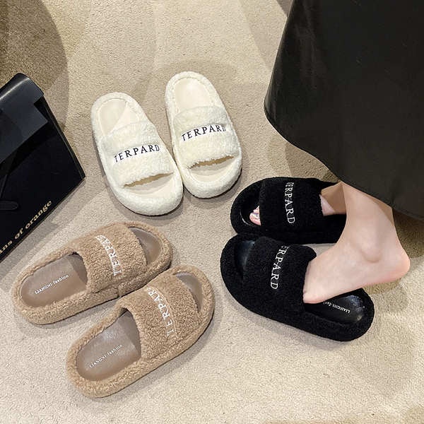 Dép Lông Đi Trong Nhà Đế Dày Thời Trang Dành Cho Nữ