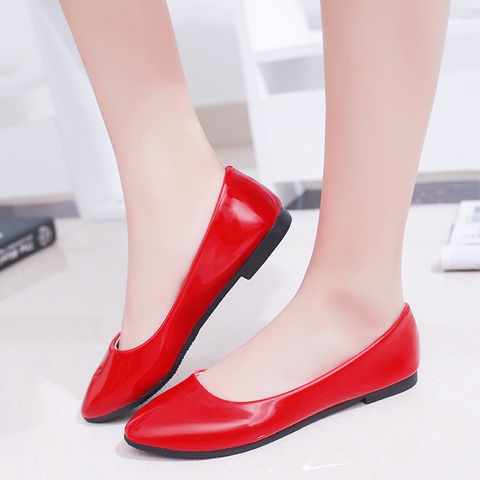 Giày Lười Da Bóng Đế Bằng Màu Kẹo Ngọt Có size 33-42 Đơn Giản Trẻ Trung Dành Cho Nữ