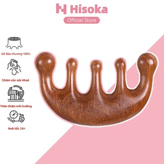 Lược HISOKA gỗ đàn hương mát xa da đầu dành cho cả nam và nữ