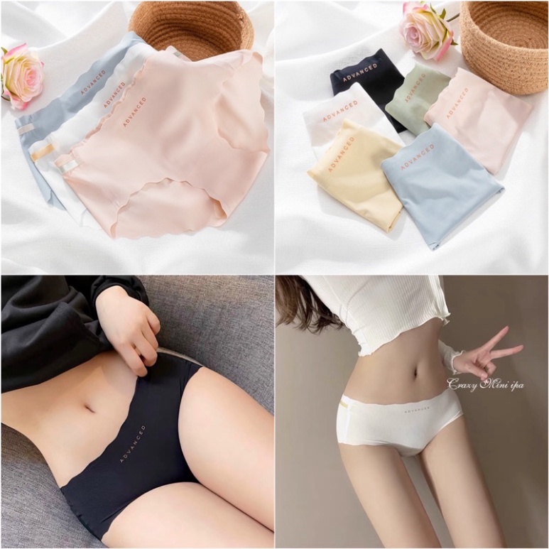Quần Lót Đúc Su Thun Lạnh Nữ Chip Viền Sóng Gân Tăm Co Giãn Cạp Chống Tụt 6688 Đồ Lót HAISHOP