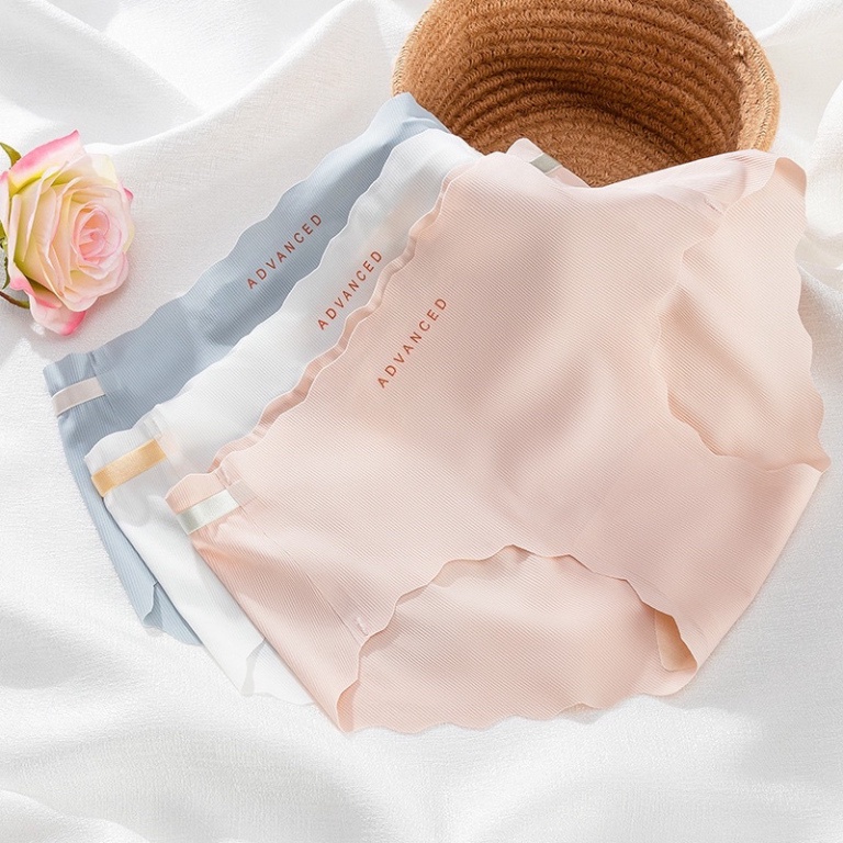 Quần Lót Đúc Su Thun Lạnh Nữ Chip Viền Sóng Gân Tăm Co Giãn Cạp Chống Tụt 6688 Đồ Lót HAISHOP