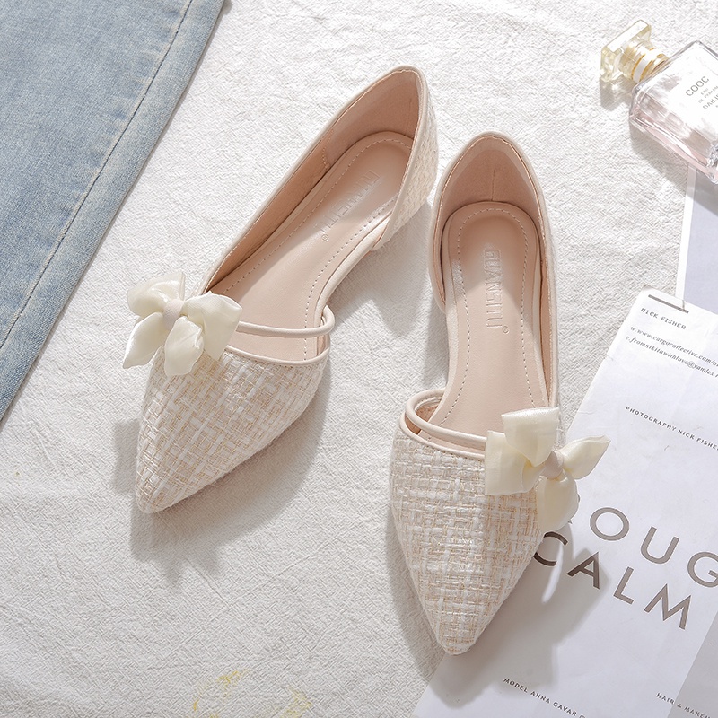 Giày Búp Bê Đế Bằng Thắt Nơ Xinh Xắn Dễ Phối Đồ Thời Trang 2023 Cho Nữ