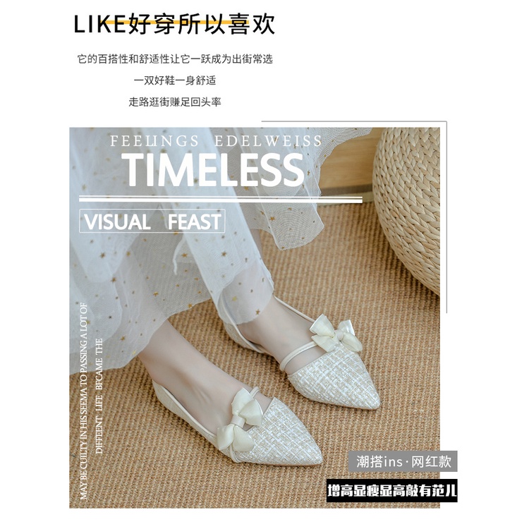 Giày Búp Bê Đế Bằng Thắt Nơ Xinh Xắn Dễ Phối Đồ Thời Trang 2023 Cho Nữ