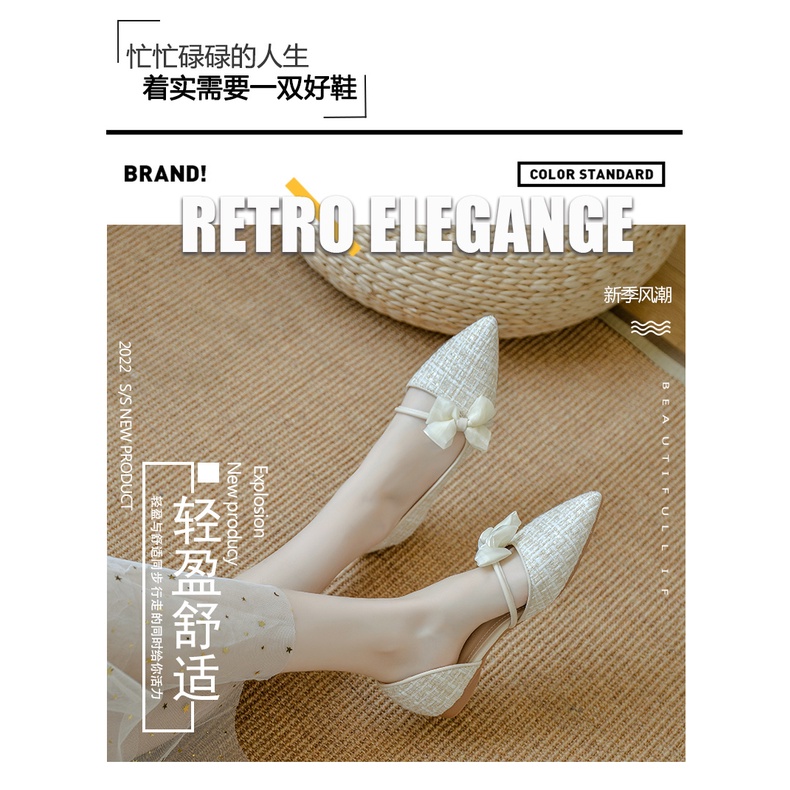 Giày Búp Bê Đế Bằng Thắt Nơ Xinh Xắn Dễ Phối Đồ Thời Trang 2023 Cho Nữ