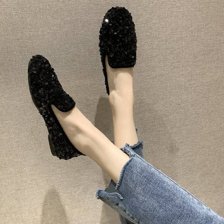 Giày Lười Đính Đá Thời Trang Mùa Xuân Hàn Quốc 2019 Cho Nữ