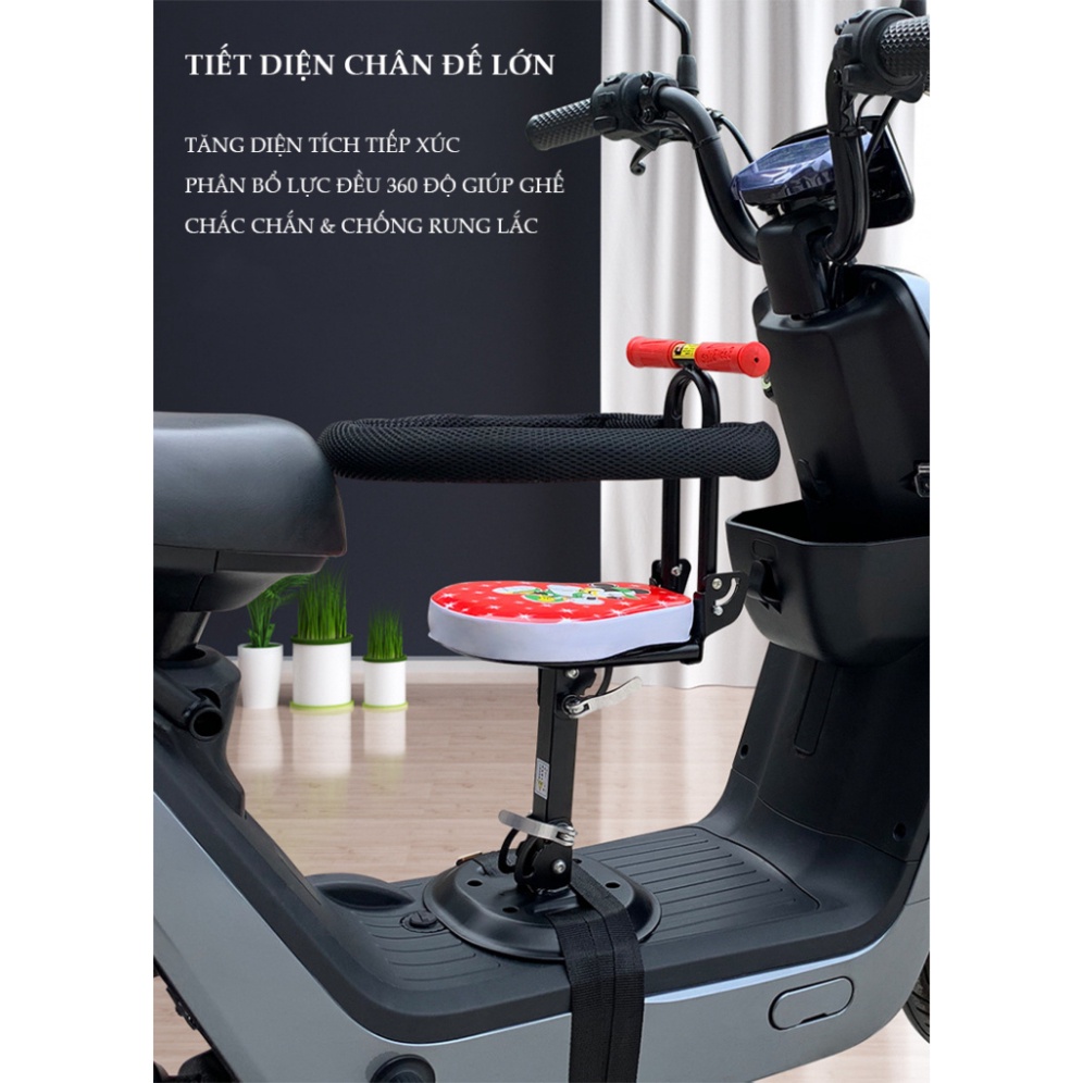 Ghế ngồi xe máy cho bé Bònbon_GG - Ghế ngồi trước đi xe ga LEAD, VISION, SH, VESPA , Xe đạp điện, An toàn cho trẻ .01