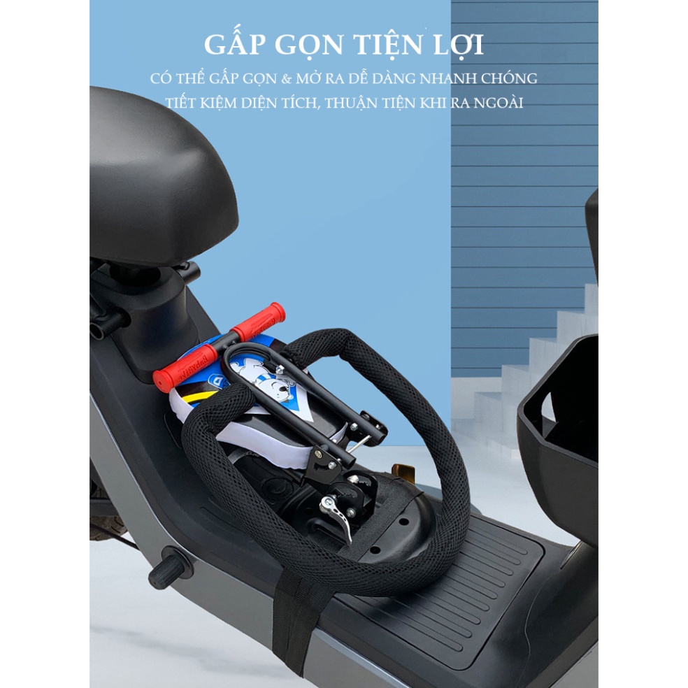 Ghế ngồi xe máy cho bé Bònbon_GG - Ghế ngồi trước đi xe ga LEAD, VISION, SH, VESPA , Xe đạp điện, An toàn cho trẻ .01