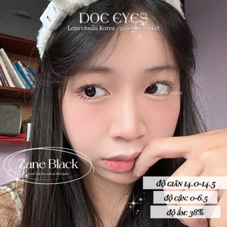 Kính áp tròng DOE EYES [Zane Black có cận đến 6.5] - Lens Hàn style douyin -  Kính áp tròng cận