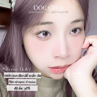 Kính áp tròng DOE EYES [Venus Violet chỉ có 0 độ] - Lens Hàn style douyin -  Kính áp tròng cận