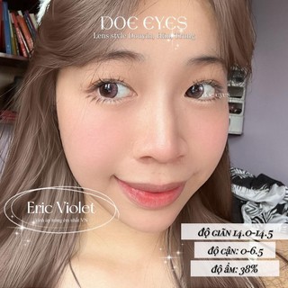 Kính áp tròng DOE EYES [Eric Violet có cận đến 6.5] - Lens Hàn style douyin -  Kính áp tròng cận