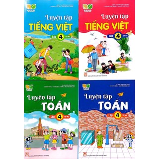 Sách - combo 4 cuốn luyện tập toán + tiếng việt lớp 4