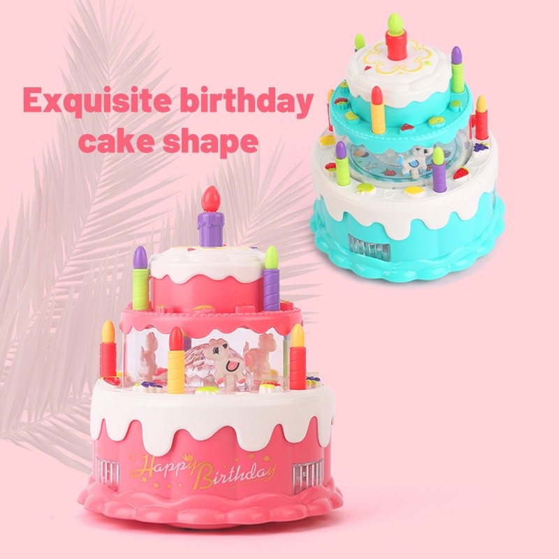 Đồ chơi hình bánh kem có đèn nhạc di chuyển được vui nhộn