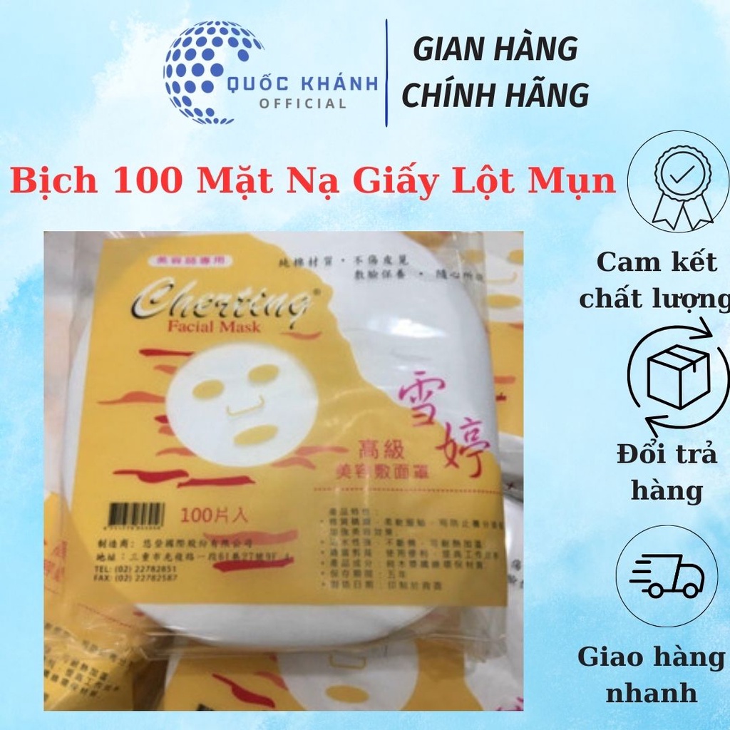 Bịch 100 Mặt Nạ Giấy Lột Mụn