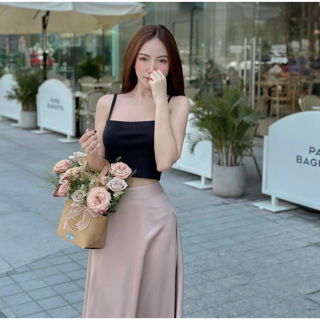Chân váy lụa dài "Tina Skirt "EllyClothing
