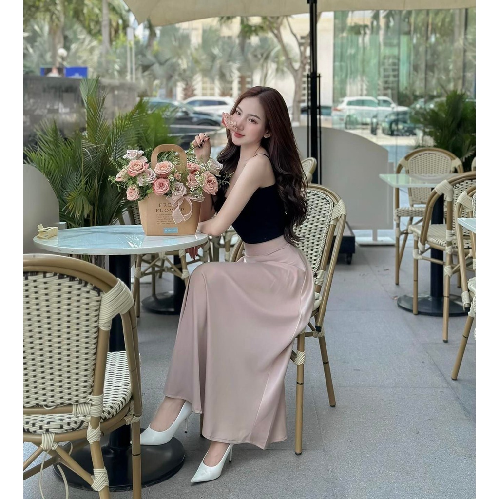 Chân váy lụa dài "Tina Skirt "EllyClothing