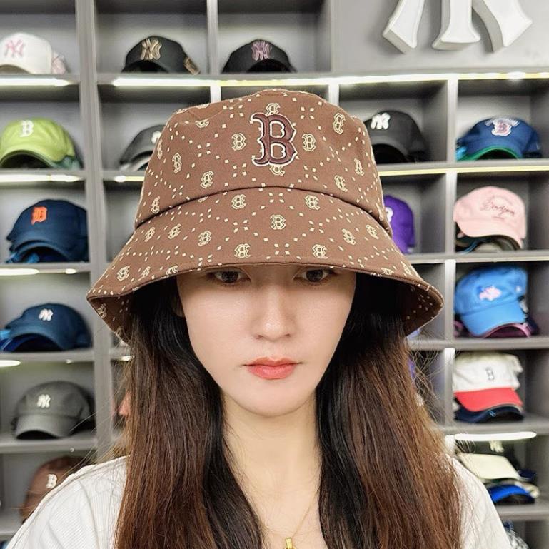 Mũ bucket nam nữ Mũ bucket chữ B nâu mẫu mới