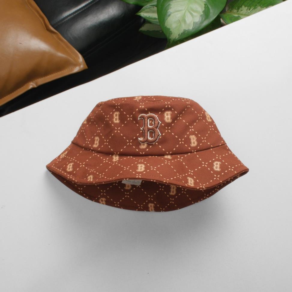 Mũ bucket nam nữ Mũ bucket chữ B nâu mẫu mới